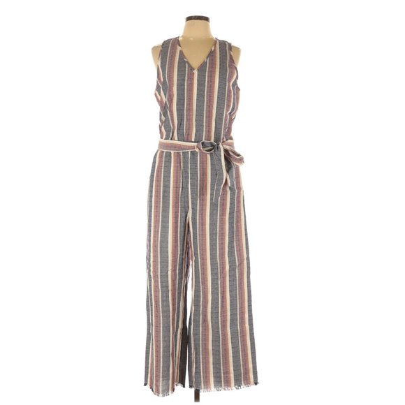 Drew Striped Jumpsuit Sleeveless Light Summer Blue - Picture 1 of 3